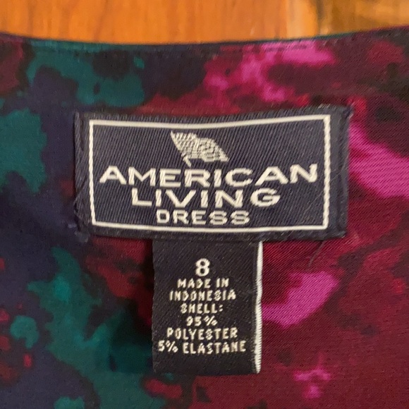 Purple Multi colored sleeveless Dress size 8! - Picture 3 of 7